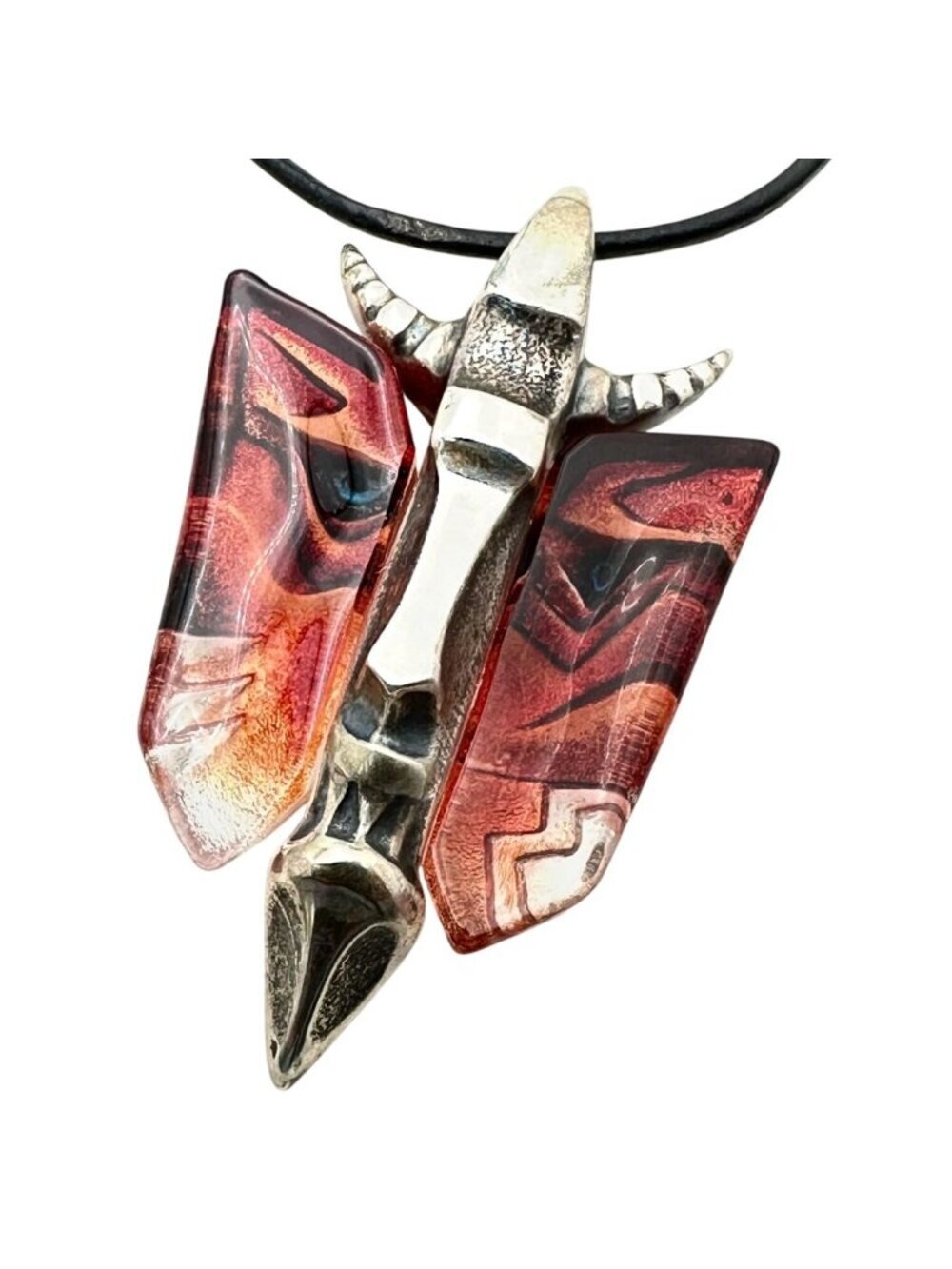 Maleras Sweden Mafisto Pendant Necklace Mats Jonasson Rare Mask Series